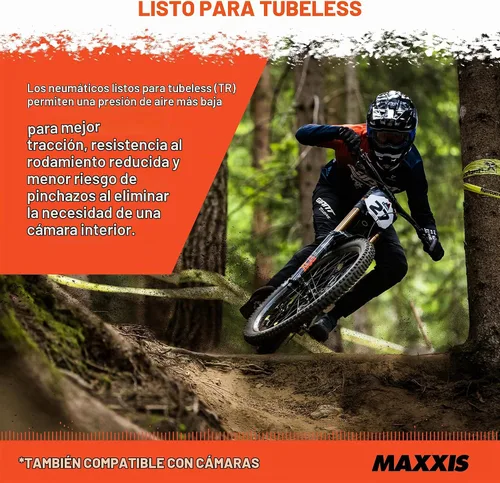 Vista 6 de Maxxis Minion DHF Doble compuesto Neumático para bicicleta de montaña, E25, listo para cámara Centro de balanceo rápido, perillas laterales