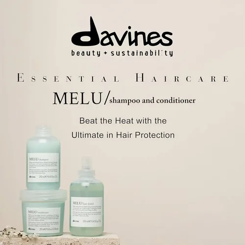 Vista 2 de Davines Champú MELU, limpieza antirotura para cabello largo o dañado