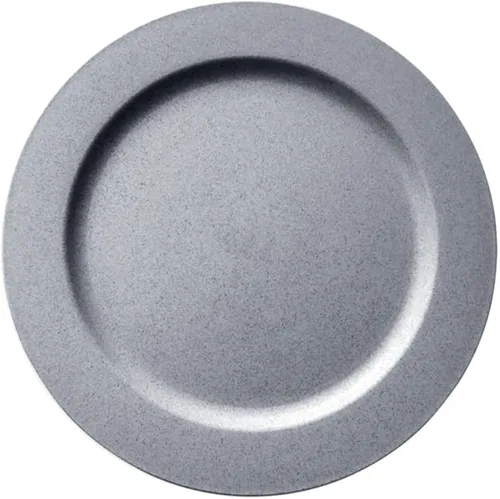Vista 2 de Platos de plástico desechables, vajilla de diseño redondo mate resistente, 120 piezas de suministros de fiesta a granel para bodas, cumpleaños