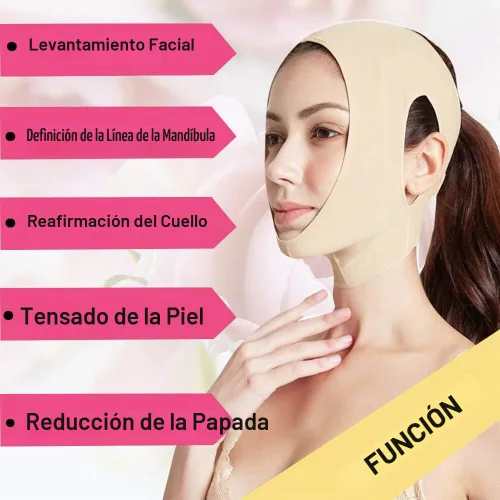 Vista 2 de Correa reutilizable para adelgazar la barbilla, cinta de elevación de la cara, máscara facial de elevación de línea V, reductor de doble barbilla