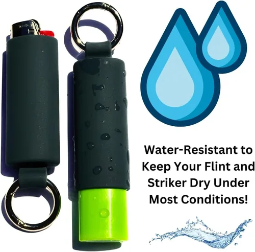 Vista 6 de Lighter Holder for J6 BIC Lighters. Keychain Lighter Case. Silicone Keychain case has a Spring Clip Attached to Easily Secure to Any Bag, Key Ring