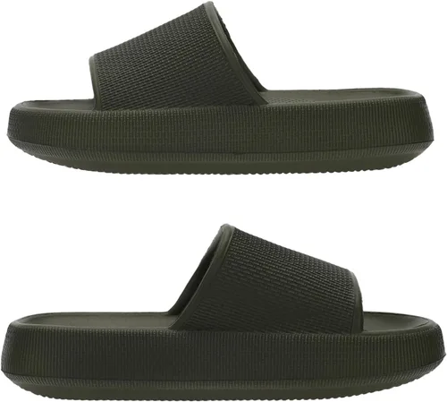 Vista 3 de Joomra - Sandalias acolchadas tipo pantuflas para mujeres y hombres, antideslizantes, de secado rápido, sandalias para baño, con suela gruesa
