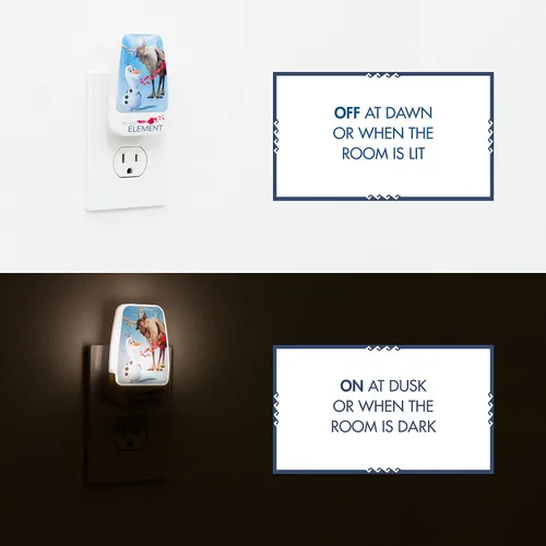 Vista 5 de Projectables Disney Frozen 2 LED Night Light + Projectables Frozen 2 luz nocturna, edición de coleccionista, enchufe del atardecer al amanecer