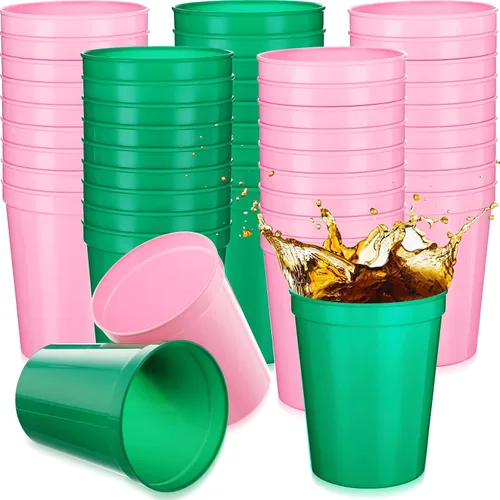 Vista 14 de Yungyan Paquete de 12 vasos de plástico reutilizables de 16 onzas, 4
