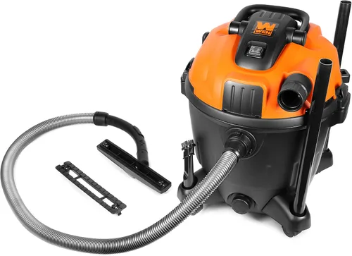 Vista 6 de WEN VC4710 Aspiradora y soplador portátil HEPA para seco y húmedo de 10 amperios, 5 galones con filtro de 0.3 micrones, manguera y accesorios