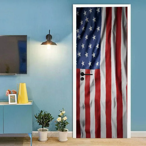 Vista 18 de Adhesivos 3D para puerta, murales para despegar y pegar, puerta de madera, papel tapiz autoadhesivo, extraíble, PVC, impermeable, póster para Puerta