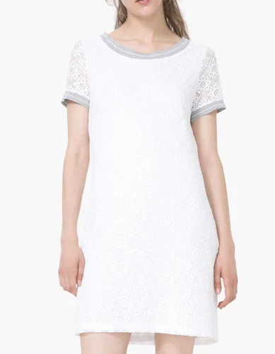 Vista 2 de Desigual Vestido Basico Mujer, Blanco