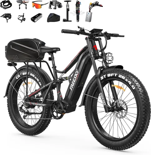 Vista 17 de FREESKY 3500W BAFANG Motor Electric Bike for Adults, 48V 30Ah Samsung Cells Battery Ebike 120 Miles, 38+MPH, 26" Fat Tire Dirt All-Terrain Mountain