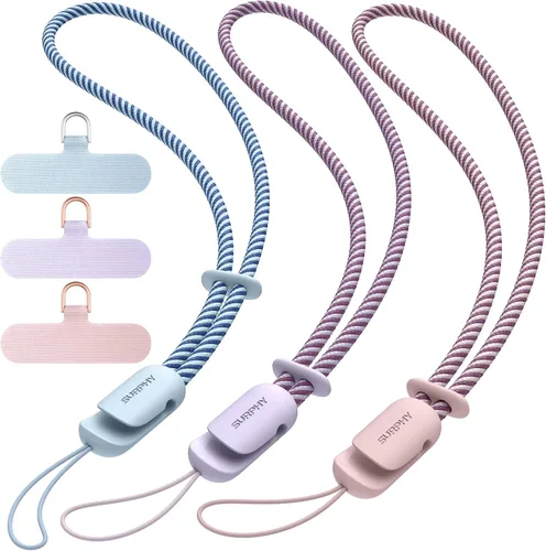 Vista 18 de SURPHY Paquete de 3 correas de muñeca para teléfono con lengüeta de sujeción para teléfono celular, correa para teléfono celular, correa para A