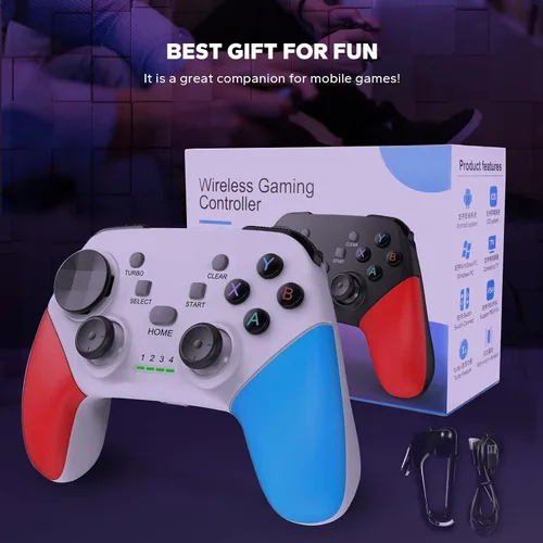 Vista 7 de Megadream Wireless Mobile Gaming Controller Gamepad for iPhoneAndroidiPadPCSwitchPS4PC Joystick with Phone Holder, Supported Cloud Game, Streaming