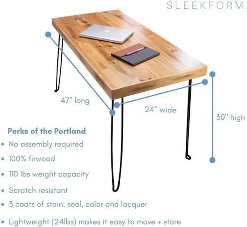 Vista 9 de Sleekform Escritorio de mesa plegable de madera y silla ergonómica arrodillada