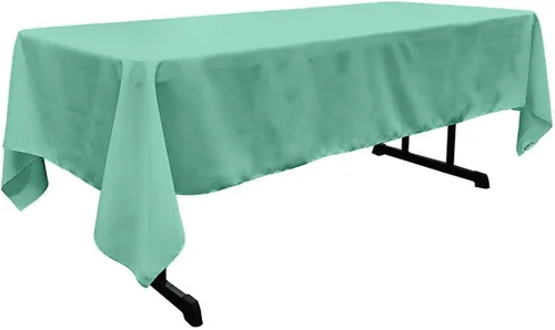 Vista 40 de New Creations Fabric & Foam Inc - Mantel rectangular de popelina de poliéster de 60 pulgadas de ancho por 120 pulgadas de largo. (Avocado)