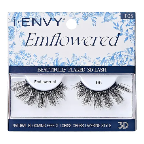 Vista 8 de iEnvy - Pestañas postizas 3D con efecto floreciente, naturales, acampanadas (01)
