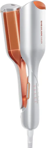 Vista 10 de SHEGLAM Ondulador de cabello ondulado de playa (rosa, 0.75 pulgadas)