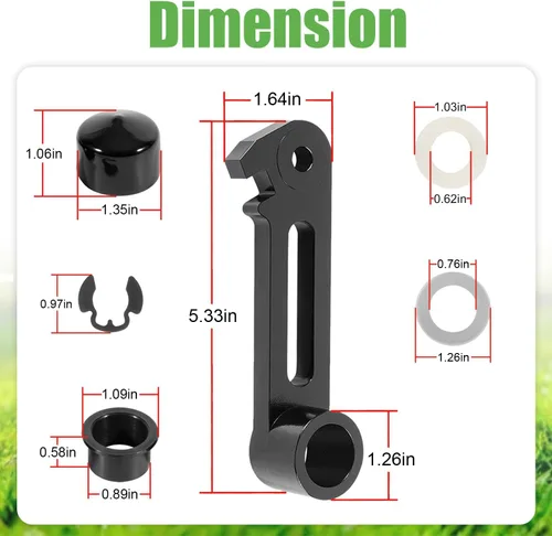 Vista 6 de Kit de reconstrucción de bujes y ternsionador de brazo tensor de cubierta para John Deere 48C 54C GT LX GX Scotts Sabre Tractor cortacésped