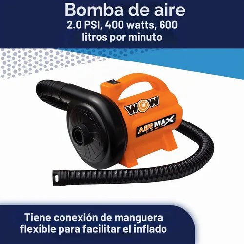 Vista 2 de WOW World of Watersports - Bombas de aire para inflables A 120V AC air pump for towables, pool floats, and air mattresses. 600 L/min; adapters for
