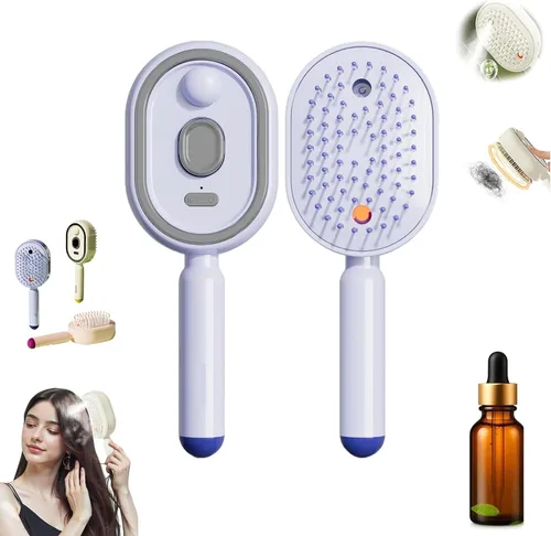 Vista 5 de 2026 New Electric Steam Brush, Electric Steam Brushs for Hair, 2 in 1 Misting Hair Brushes with Water Spray for Both Long and Short Hair, Reduce