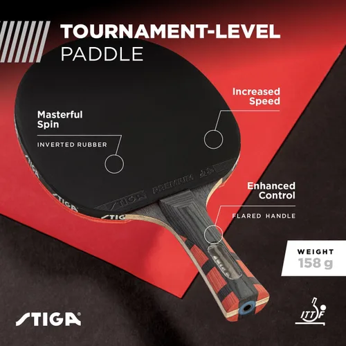 Vista 2 de STIGA Ping Pong Paddles - 2mm Tournament-Approved Sponge - Flared Handle for Enhanced Control - Competitive Table Tennis Racket for Family Fun