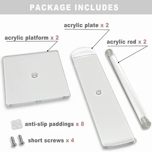 Vista 9 de Organizador de acrílico para diadema, paquete de 2 accesorios para el cabello