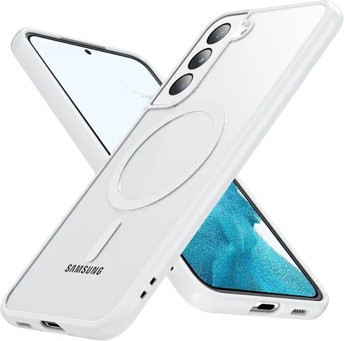 Vista 24 de OWKEY Funda magnética para Samsung Galaxy A15 5G con protector de pantalla y soporte, funda magnética para protección de grado militar Magsafe a