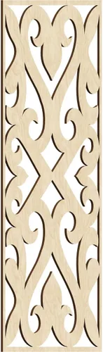 Vista 23 de Keene Paneles de pared decorativos de madera con calado, 9 3/8 pulgadas de ancho x 24 3/8 pulgadas de alto x 1/4 de alto, abedul Birch