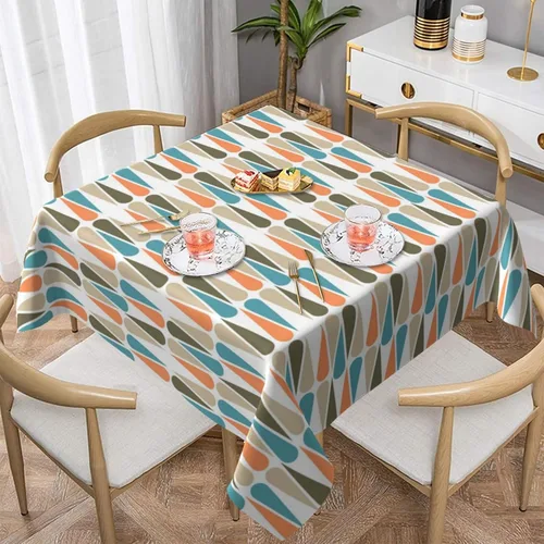 Vista 50 de Mantel decorativo con patrón azteca, estilo nativo étnico, bohemio, geométrico, verde, para cocina, banquete de fiesta y vacaciones, color negro