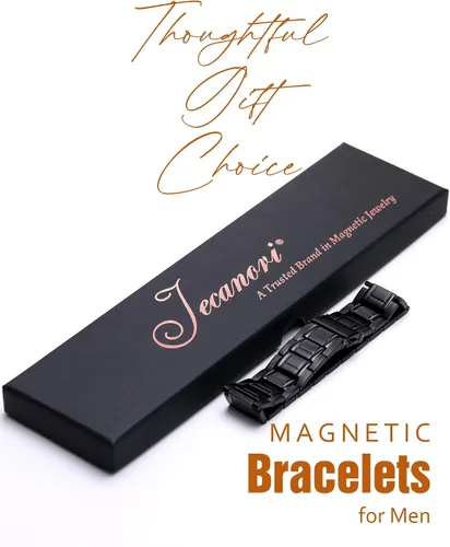 Vista 7 de Jecanori Pulseras magnéticas de cobre para hombres, pulsera magnética ultra fuerte, regalos de joyería con herramienta