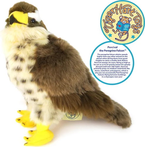 Vista 3 de TigerHart Percival El Halcón Peregrino - Animal de peluche de 9 pulgadas de felpa