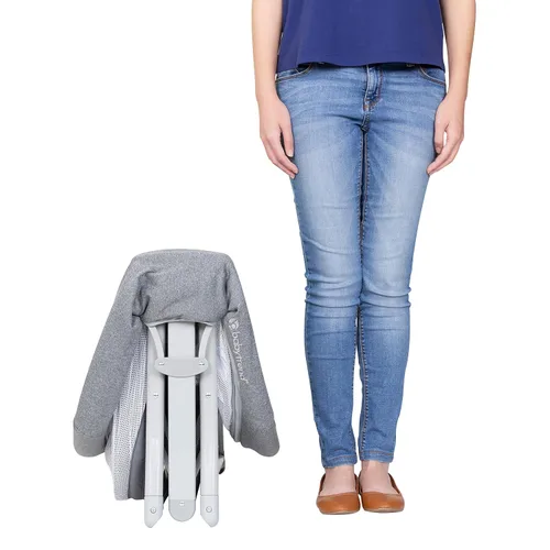 Vista 7 de Baby Trend Cuna mecedora 2 en 1 de plegado rápido, gris piedra sombra