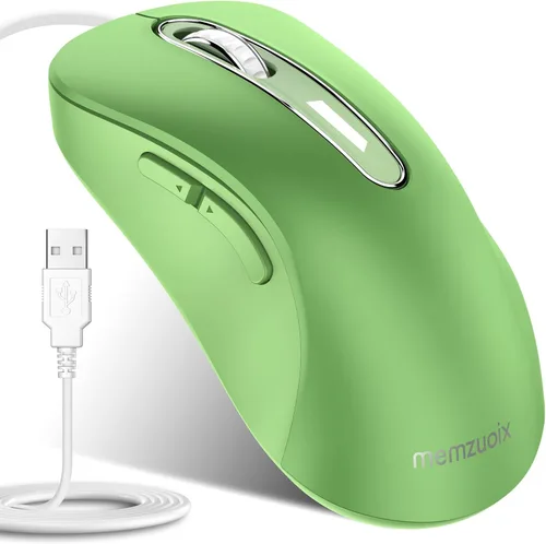 Vista 14 de memzuoix Ratón con Cable, Ratón USB para Computadora 1400 DPI Ratón Óptico Móvil Diseño Ergonómico Ratones para Computadora con Cable de 5 Pies