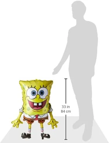 Vista 2 de Anagram International M6398901 Bob Esponja Pantalones Cuadrados Forma Globo Pack 28