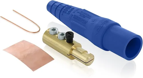Vista 8 de Leviton Nariz cónica serie 16, contacto de enchufe macho, desmontable, conector tipo leva con terminación de tornillo de doble ajuste, 16D24-UE