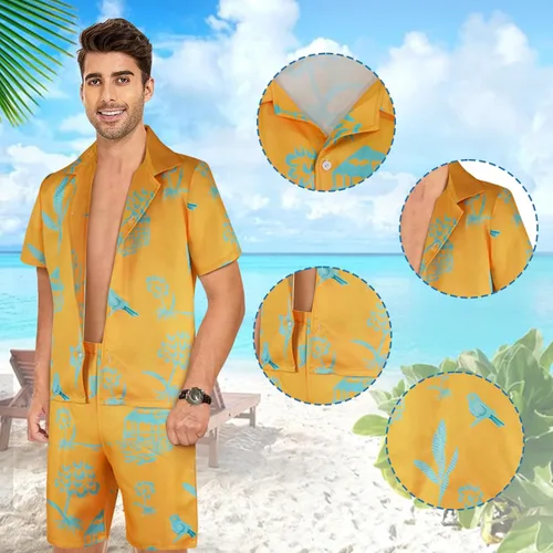 Vista 5 de Ruleewe Disfraz de muñeca para adultos, hombres y mujeres, película 2023, cosplay, playa, trajes, camisa, pantalones cortos, trajes para Halloween