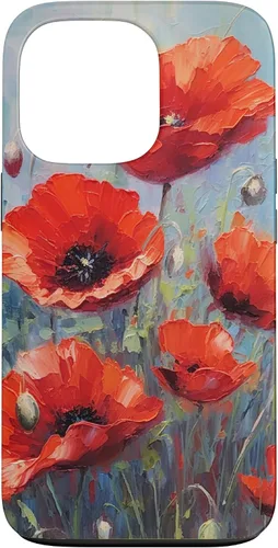 Vista 10 de Funda para iPhone 12/12 Pro Red Poppies Flowers In A Field