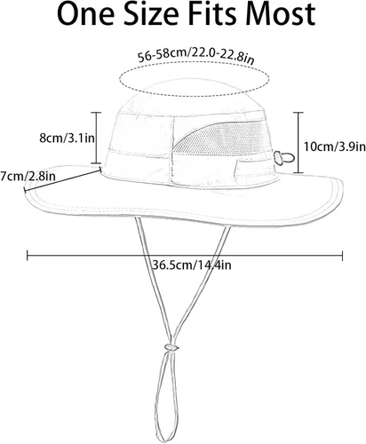 Vista 2 de Connectyle Sombrero de pesca con protección UV UPF 50+ para mujer