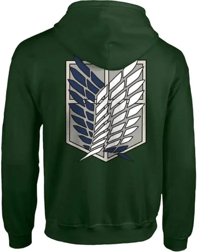 Vista 3 de Ripple Junction Attack on Titan - Sudadera con capucha para hombre con cremallera completa y cremallera completa en la parte delantera y trasera