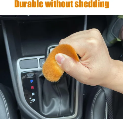Vista 5 de Pincuttee Cepillo de detalles de coche para interior, kit de cepillo para detalles de automóvil, cepillo de cerdas suaves, herramienta universal