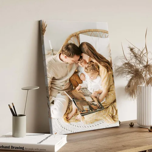 Vista 2 de Prixas Print Impresiones en lienzo personalizadas con tus fotos enmarcadas de 8 x 10 pulgadas, carga tu imagen/foto, regalos de fotos personalizados