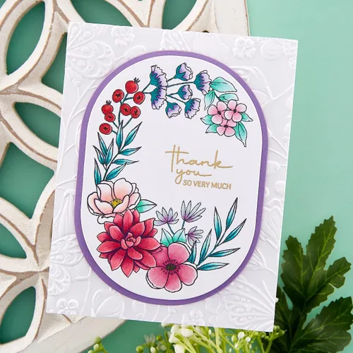 Vista 6 de Spellbinders E3D-055 Hermosa carpeta en relieve 3D de mariposas de la elegante colección Ovals