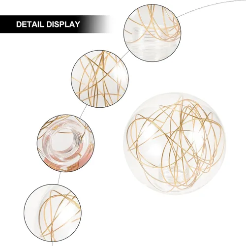 Vista 2 de Candelabros redondos de esfera de vidrio para accesorios de luz, repuesto de globo de vidrio de burbuja transparente, cubierta para lámpara