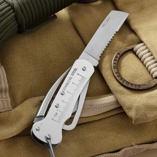 Vista 6 de Cuchillo de Supervivencia para Marinero Tamaño Bolsillo EDC Multiherramienta Swiss Army Skipper Herramienta de Emergencia para Rigging
