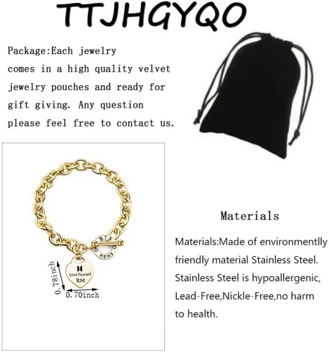 Vista 2 de TTJHGYQO Pulsera Love Yourself Collar Kpop, regalo inspirador para amantes de Kpop, joyería A.R.M.Y, collar para fanáticos de Kpop para mujer