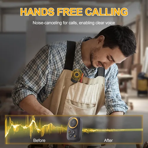 Vista 6 de Altavoz Bluetooth portátil, Bluetooth 5.4 Clip en altavoz inalámbrico con micrófono, función TWS, 12 horas de reproducción, IPX5 impermeable, mini
