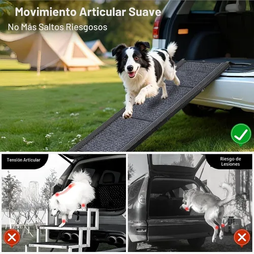 Vista 4 de Rampa para perros para coche camión de 63 pulgadas de largo x 17