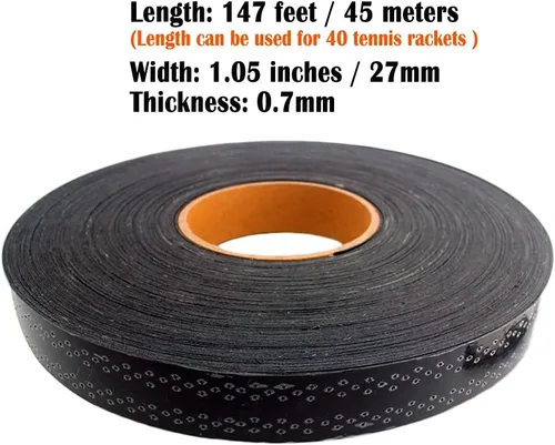 Vista 2 de GLL Cinta de agarre súper larga y transpirable, superabsorbente, antideslizante, absorbe el sudor, protección de asas para tenis, bádminton