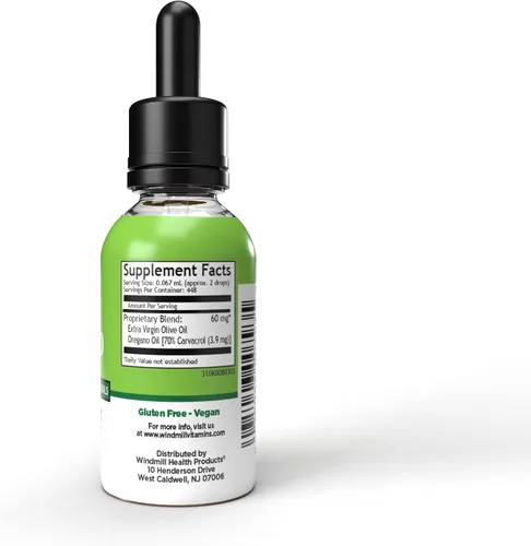 Vista 2 de Windmill Aceite de vitaminas naturales de orégano, mezcla de hierbas para apoyo inmunológico, apoya la salud digestiva, 1 onza líquida, 448 porciones