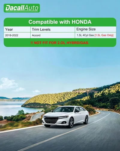 Vista 2 de Juego de filtros de aire de cabina y motor de carbón activado para Honda Accord 1.5L 4Cyl Gas (2018-2022) [solo gas de 1.5 litros], reemplaza