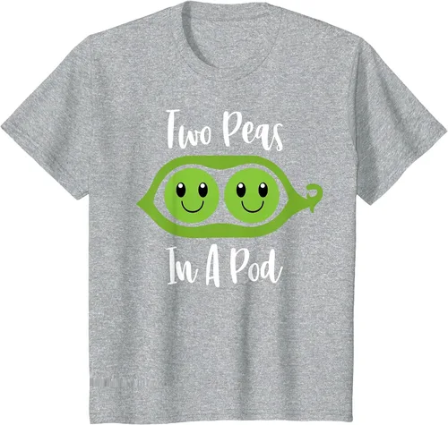 Vista 27 de Two Peas in A Pod Couples Matching Best Friend Cute Veg T-Shirt Baby Blue