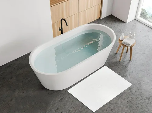 Vista 6 de Paquete de 6 toallas de baño blancas de 20 x 30 pulgadas, tapetes de baño económicos de hotel para piso de baño, calidad de hotel y tapetes de baño