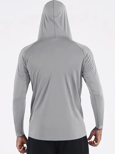 Vista 3 de CADMUS Camisas de pesca de manga larga para hombre, protección solar UPF 50+, sudaderas con capucha de ajuste seco
